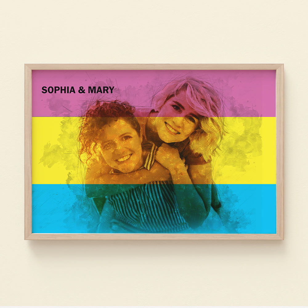 Custom LGBT Couple Photo Canvas Print, Gift For Couple - Poster & Canvas - GoDuckee