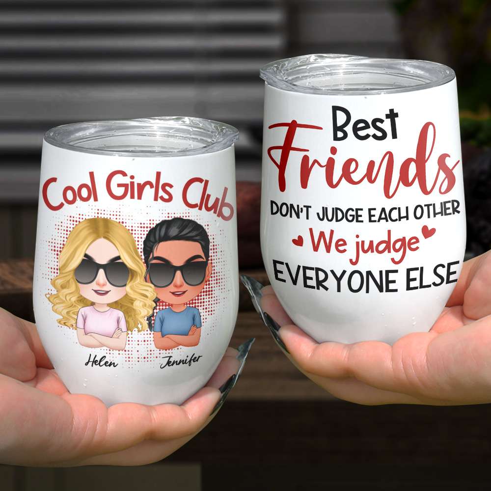 Cool Girls Club, Personalized Tumbler, Gift For Bestie - Wine Tumbler - GoDuckee