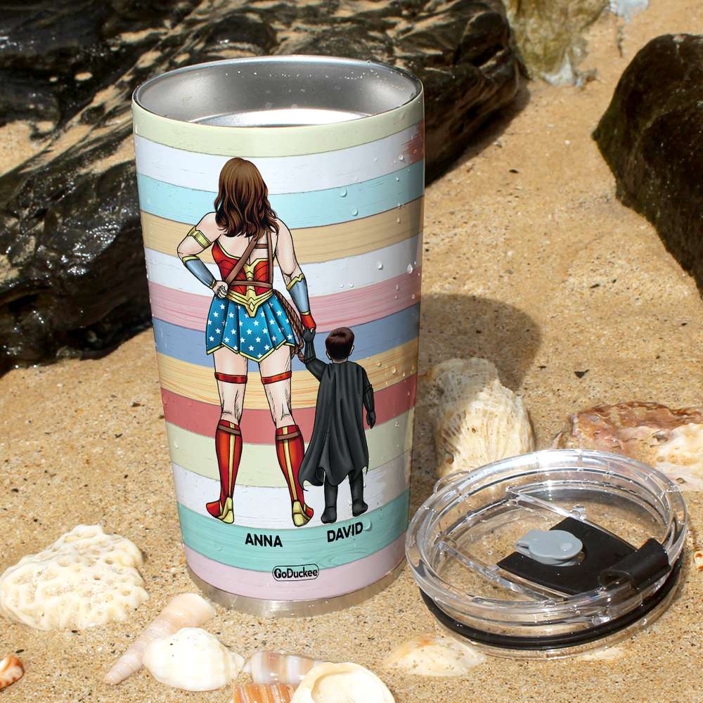 Dear Super Mom, Thank You For Comforting Me, Personalized Tumbler, Gift For Mom - Tumbler Cup - GoDuckee