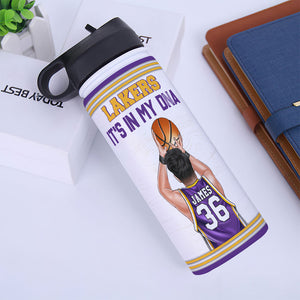 Personalized Basketball Water Bottle It's My DNA - Water Bottles - GoDuckee