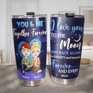 You & Me Together Forever, Couple Anniversary Congratulations Personalized Tumbler - Tumbler Cup - GoDuckee