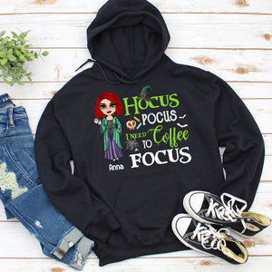 I Need Coffee To Focus Personalized Halloween Teacher Shirt Gift For Teacher - Shirts - GoDuckee