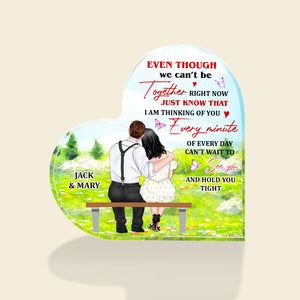 I Am Thinking Of You Every Minute Of Every Day Personalized Couple Plaque, Gift For Couple - Decorative Plaques - GoDuckee