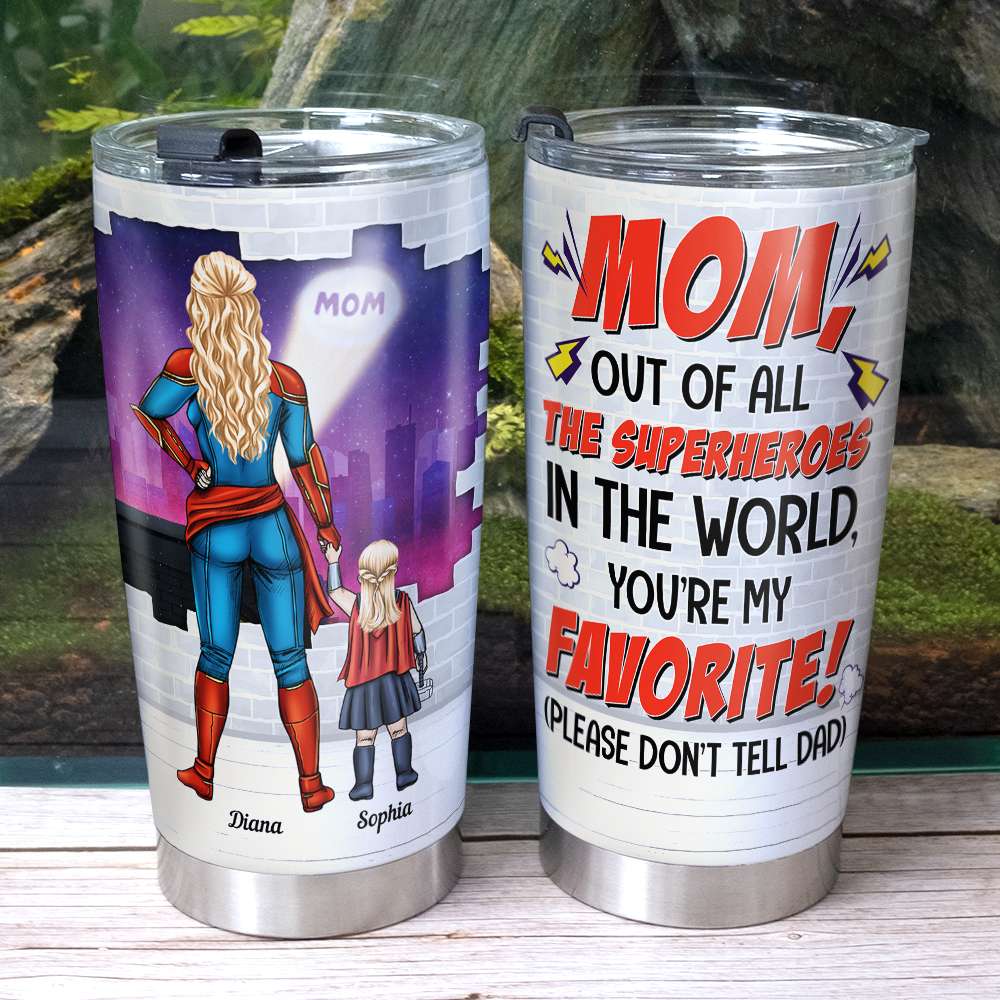 Family 05DNLH150323TM Mom And Child Personalized Tumbler Gift For Mom - Tumbler Cup - GoDuckee