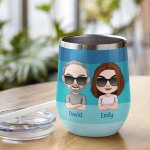 Like Father Like Daughter, Personalized Tumbler, Gift For Father's Day - Wine Tumbler - GoDuckee