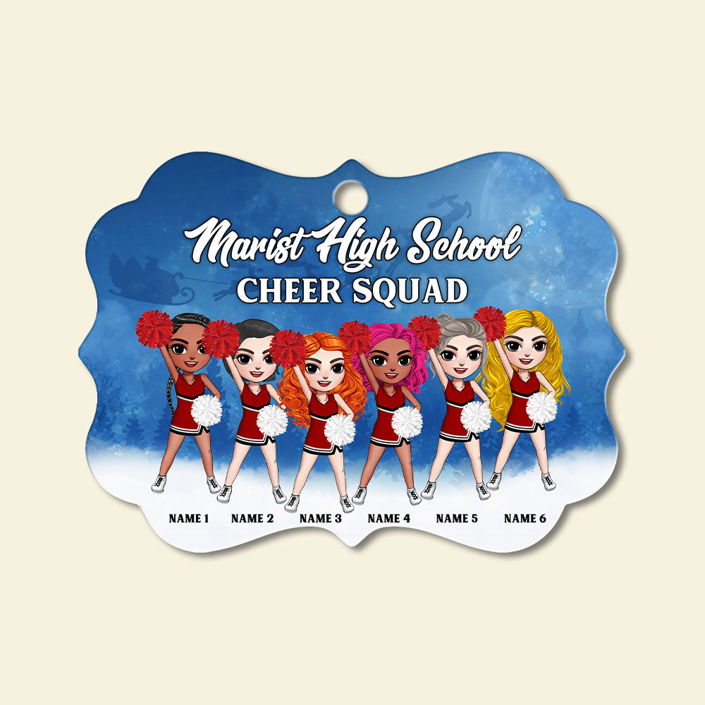 Cheerleading Cheer Squad Personalized Aluminium Benelux Ornament - Ornament - GoDuckee