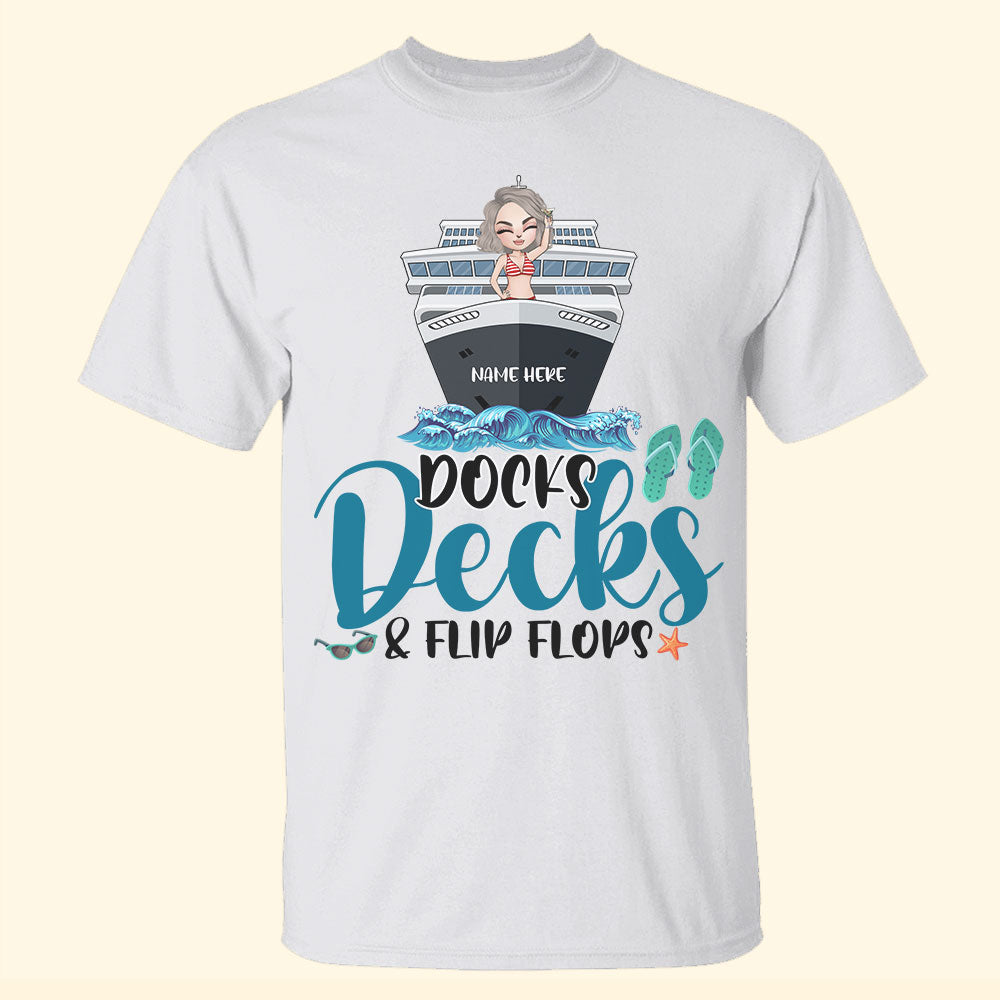 Cruising Docks Decks And Flip Flops Personalized Shirts - Shirts - GoDuckee