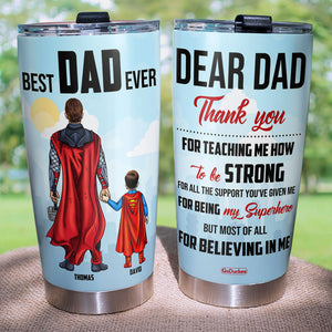 Dear Dad Thank You For Believing In Me Personalized Father Tumbler Cup - Tumbler Cup - GoDuckee