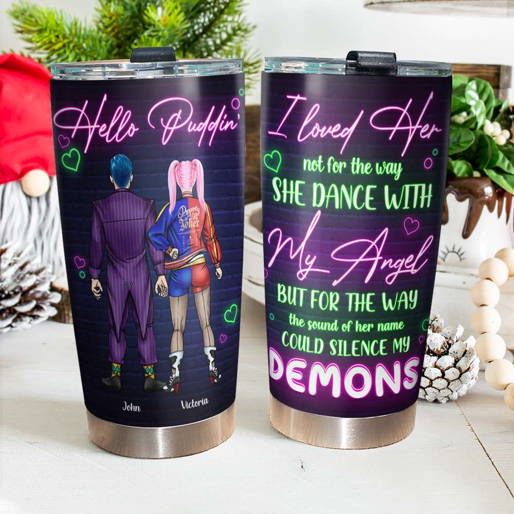 I Love Her Personalized Tumbler Cup, Gift For Couple - Tumbler Cup - GoDuckee