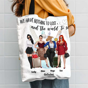 Girls Trips - Personalized All Over Tote Bag - We Have Nothing To Lose - Gift For Friends - Tote Bag - GoDuckee