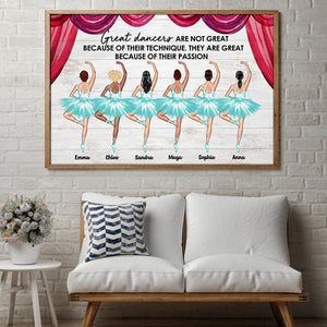 Personalized Ballerina Bestie Canvas Prints - They Are Great Because Of Their Passion - Poster & Canvas - GoDuckee