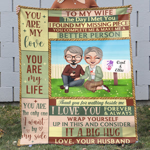 Old Couple My Love My Life My Only One, Personalized Couple Blanket CPL1412 - Blanket - GoDuckee