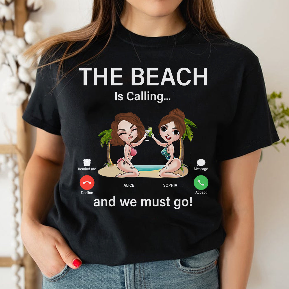 The Beach Is Calling, Personalized Shirt, Gift For Summer Friends 02NTLH060223HH - Shirts - GoDuckee