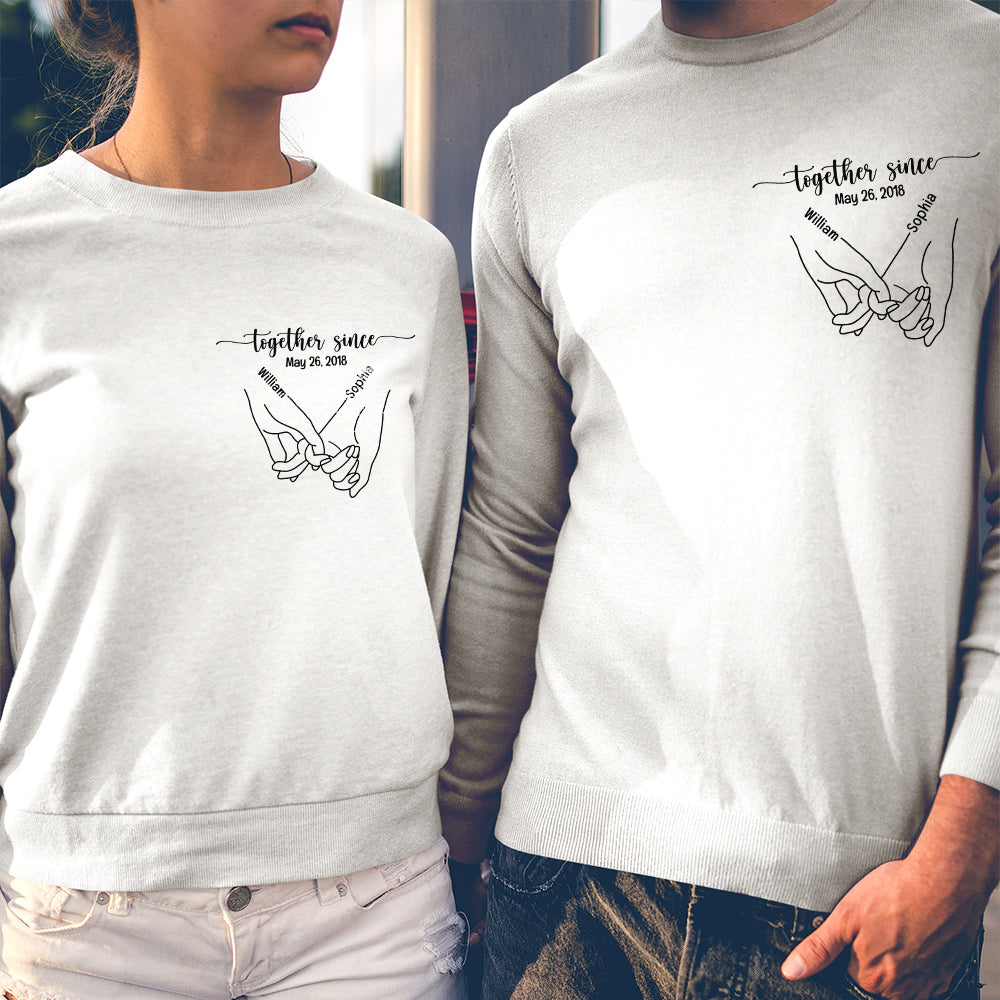 Couple Together Since [Custom Date], Personalized Couple Anniversary Shirt - Shirts - GoDuckee