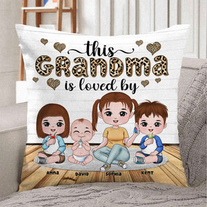 This Grandma Is Loved By, Personalized Pillow, Gift For Grandma - Pillow - GoDuckee