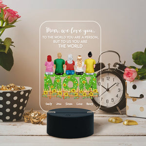 Personalized Mother's Day Led Night Light - Mom, We Love You - Led Night Light - GoDuckee