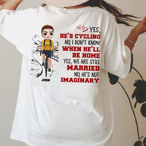 Yes, He's Cycling - Personalized Shirts - Cycling Front View - Shirts - GoDuckee
