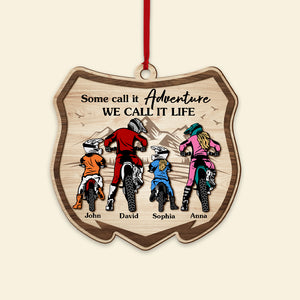 Some Call It Adventure We Call It Free Personalized Motocross Family Ornament, Christmas Tree Decor - Ornament - GoDuckee