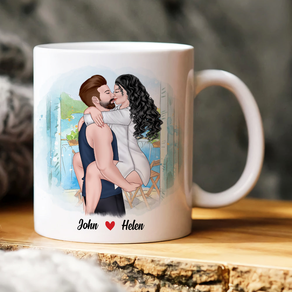 Personalized Romantic Couple Mug, Your Cheeks Will Be Too Once I'm Fin -  GoDuckee