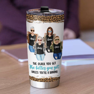 Personalized Friends Bestie Tumbler - The Golden Girls - Cool & Badass Woman - Leopard Pattern - Tumbler Cup - GoDuckee