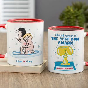 Official Winner Of The Best Bum Award, Gift For Couple, Personalized Mug, Butt Mug, Anniversary Mug - Coffee Mug - GoDuckee