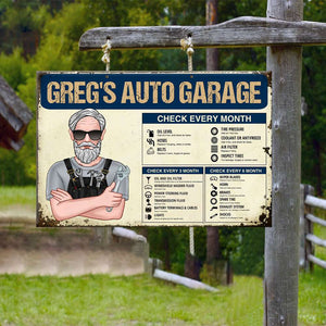 Auto Mechanic - Personalized Metal Sign - Metal Wall Art - GoDuckee