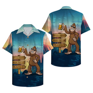 Personalized Camping Bigfoot Hawaiian Shirt - Official Campsite Beer Tester - Hawaiian Shirts - GoDuckee