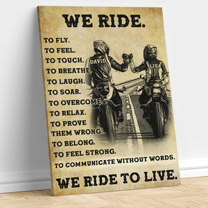 Personalized Motorcycle Brother Poster - We Ride We Ride To Live - Poster & Canvas - GoDuckee