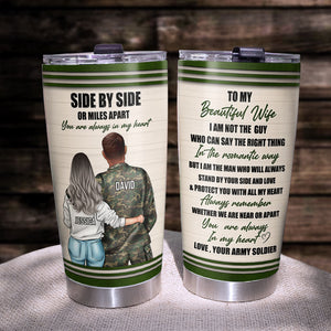 Personalized Military Couple Tumbler Cup - You Are Always In My Heart - Tumbler Cup - GoDuckee