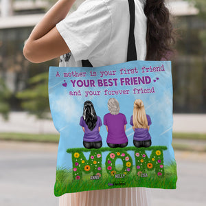Personalized Mother's Day Tote Bag - A Mother Is Your First Friend MOM2104 - Tote Bag - GoDuckee