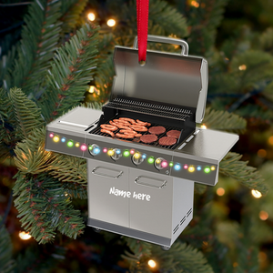 BBQ Smoker Ornament - Personalized Grill Christmas Ornament - Custom Name - Ornament - GoDuckee