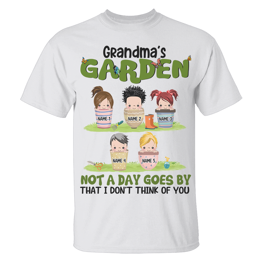 Personalized Gifts For Grandma, Grandma's Gardening Not A Day Goes By That I Don't Think Of You - Custom Shirts - Shirts - GoDuckee