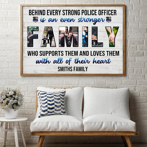 Custom Police Photo Poster - Police Family Who Supports Them And Loves Them - Poster & Canvas - GoDuckee