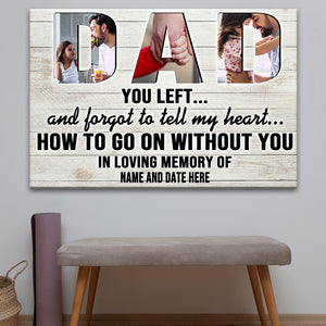 Custom Father Photo Poster - Memories Of Dad, DAD In Loving Memory Of - Poster & Canvas - GoDuckee