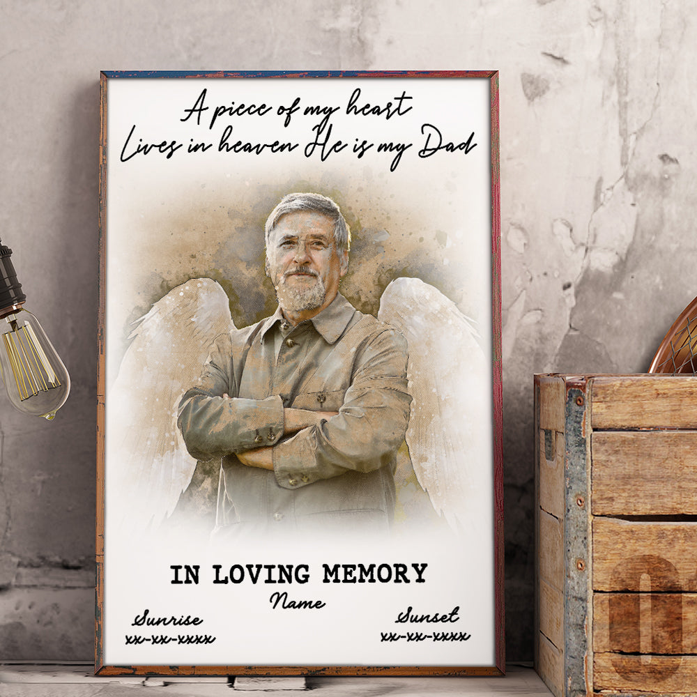 Custom Memories Of Dad Photo Poster - In Loving Memory - GoDuckee