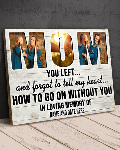 Custom Mother Photo Poster - Memories Of Mom in Heaven, MOM In Loving Memory Of - Poster & Canvas - GoDuckee