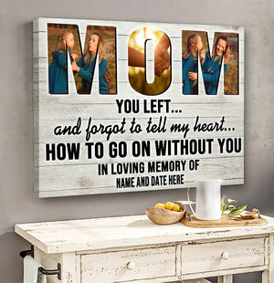 Custom Mother Photo Poster - Memories Of Mom in Heaven, MOM In Loving Memory Of - Poster & Canvas - GoDuckee