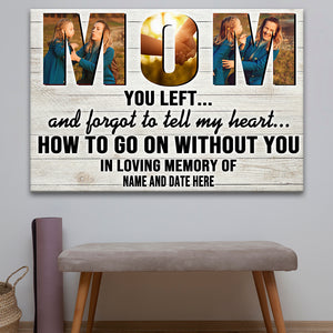 Custom Mother Photo Poster - Memories Of Mom in Heaven, MOM In Loving Memory Of - Poster & Canvas - GoDuckee