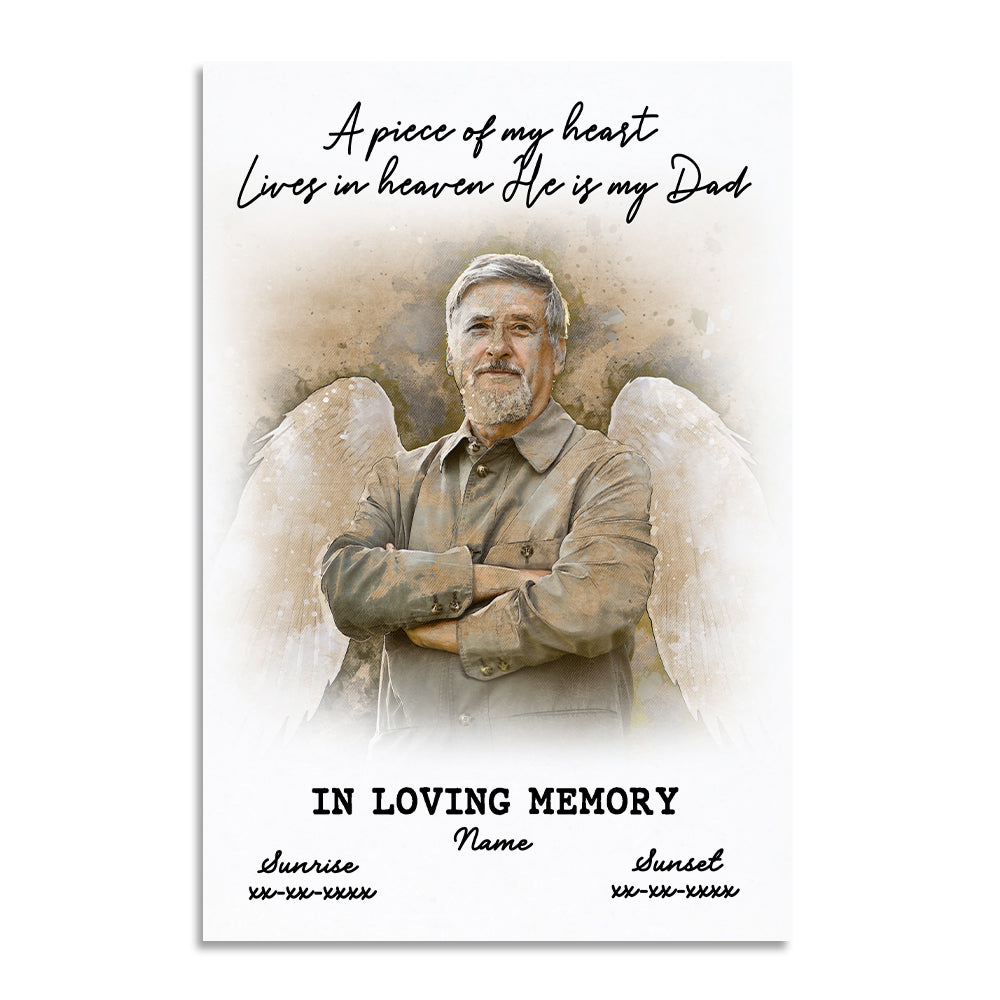 Custom Memories Of Dad Photo Poster - In Loving Memory - Poster & Canvas - GoDuckee