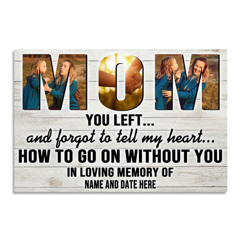 Custom Mother Photo Poster - Memories Of Mom in Heaven, MOM In Loving Memory Of - Poster & Canvas - GoDuckee