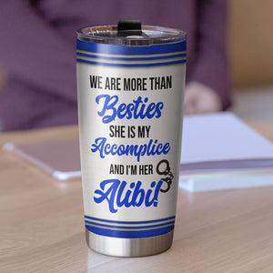 Personalized Female Police Bestie Tumbler - Partners In Crime - Tumbler Cup - GoDuckee