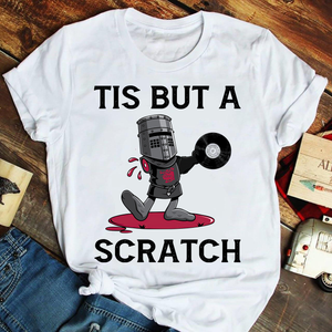 Vinyl Record Scratch Shirts, Tis But A Scratch - Shirts - GoDuckee