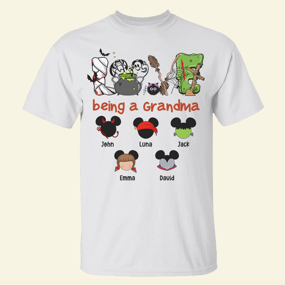Personalized Custome Gifts Shirt Ideas, Love Being A Grandma - Custom Shirts - Shirts - GoDuckee