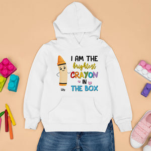 I'm The Brightest Crayon In The Box, Personalized Student Shirt, Back-to-school Gift for Kids - Shirts - GoDuckee