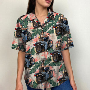 Custom Biker Hawaiian Shirt, Aloha Shirt, Gift For Bike Lovers - Hawaiian Shirts - GoDuckee
