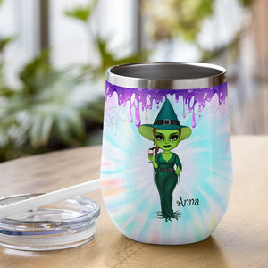 I'm Afraid The Good Witch Is On Vacation Personalized Witch Tumbler Gift For Her - Wine Tumbler - GoDuckee