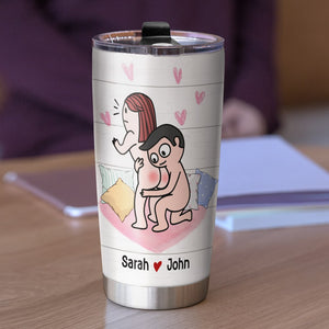 Personalized Couple Tumbler - I Adore You And Love Every Part Of You Especially Your Butt - Gift For Couple - Tumbler Cup - GoDuckee