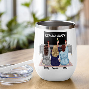 Friends And Alcohol The Glue Holding The Shitshow Together - Personalized Friends Tumbler - Gift For Friends - Wine Tumbler - GoDuckee