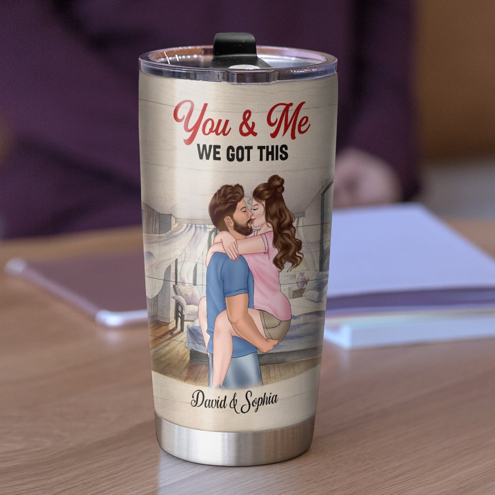 I'm Really Trying To Say So Much More Than Those Three Little Words - Personalized Couple Tumbler - Gift For Couple - Tumbler Cup - GoDuckee
