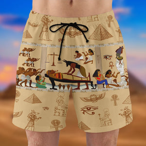 Egypt Hawaiian Shirt and Men Beach Shorts, Egyptian Pattern - Hawaiian Shirts - GoDuckee